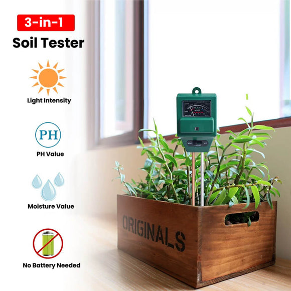 Soil Moisture pH Light Meter | Soil pH Tester for Plants | Dual Probe Soil Tester | HNT-0010