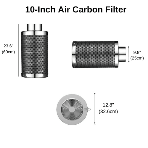 Carbon Filter for Grow Tent | Air Carbon Filter | 4 Inch/6 Inch/8 Inch/10 Inch/12 Inch Carbon Filter