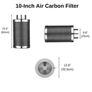 Carbon Filter for Grow Tent | Air Carbon Filter | 4 Inch/6 Inch/8 Inch/10 Inch/12 Inch Carbon Filter | Cultiuana AW-171-11