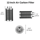 Carbon Filter for Grow Tent | Air Carbon Filter | 4 Inch/6 Inch/8 Inch/10 Inch/12 Inch Carbon Filter | Cultiuana AW-171-12