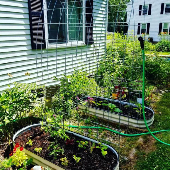 8" Metal Round Raised Garden Bed | 8" Corrugated Metal Garden Beds