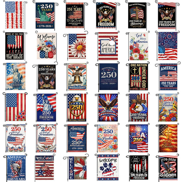 Garden Flags With Stand - 12" x 18"