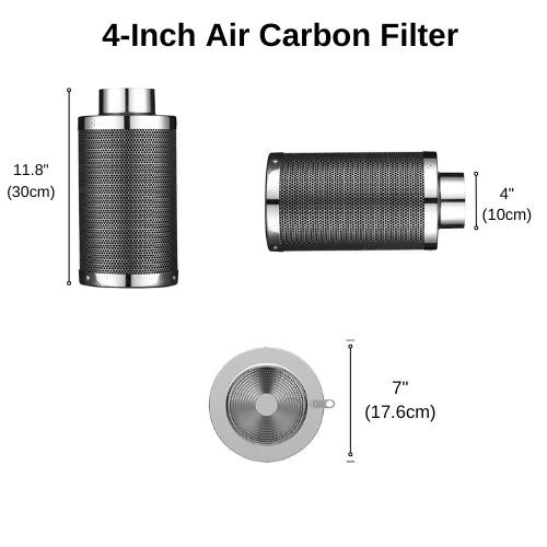 Carbon Filter for Grow Tent | Air Carbon Filter | 4 Inch/6 Inch/8 Inch/10 Inch/12 Inch Carbon Filter | Cultiuana AW-171