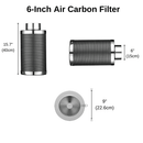 Carbon Filter for Grow Tent | Air Carbon Filter | 4 Inch/6 Inch/8 Inch/10 Inch/12 Inch Carbon Filter | Cultiuana AW-171-9