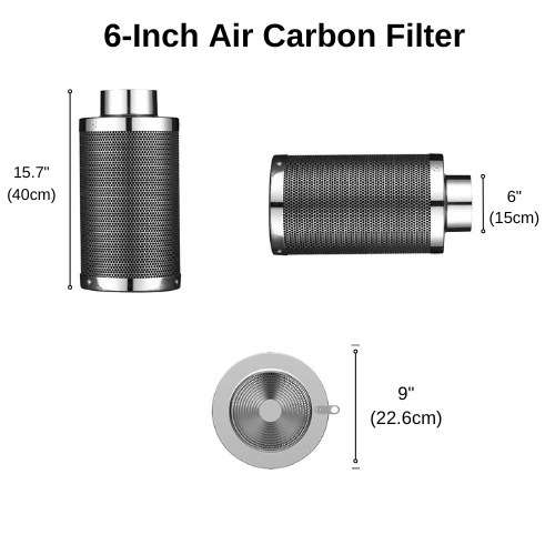 Carbon Filter for Grow Tent | Air Carbon Filter | 4 Inch/6 Inch/8 Inch/10 Inch/12 Inch Carbon Filter | Cultiuana AW-171