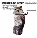 Predator Decoys for Birds | Rotating Head Owl Decoy | Motion Activated Solar Powered Owl Decoy for Birds-10