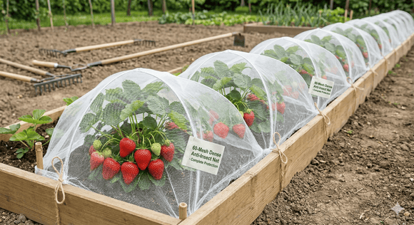 Floating Row Covers For Strawberries | 60 Mesh Pest Birds Control Protection | Multiple Sizes Available
