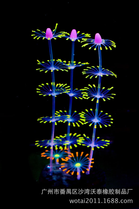 Fluorescent Artificial Coral Ornament Aquarium Statue Decorations
