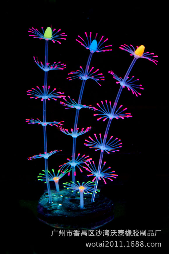 Fluorescent Artificial Coral Ornament Aquarium Statue Decorations