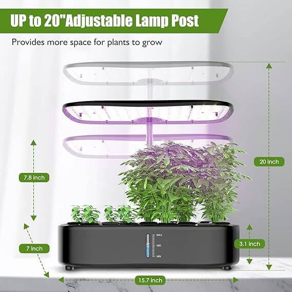 Hydroponic Growing System 24 Watt | Indoor Hydroponic Garden | Grow Machine Indoors | Cultiuana