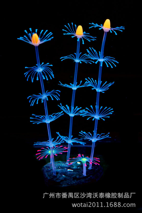 Fluorescent Artificial Coral Ornament Aquarium Statue Decorations
