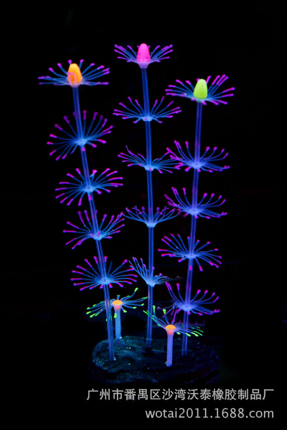 Fluorescent Artificial Coral Ornament Aquarium Statue Decorations