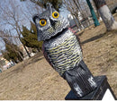 Predator Decoys for Birds | Rotating Head Owl Decoy | Motion Activated Solar Powered Owl Decoy for Birds-3