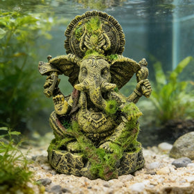 Aquarium Elephant God Statue Ornament - 0