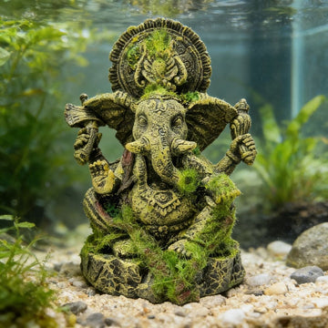 Aquarium Elephant God Statue Ornament - 0