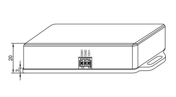 Bluetooth Mesh App Dimming Controller for Plant Grow Light - Single Channel, 50 Meter Wwireless Control