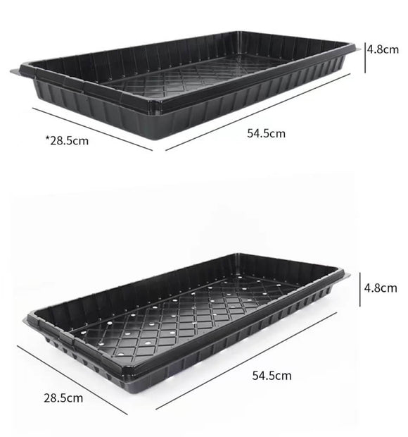 10-Pack Planting Trays - Reusable PET Trays for Plants, Seedling Starter Trays