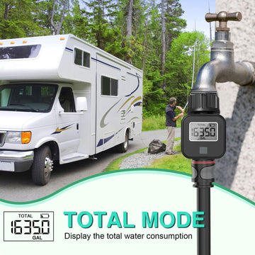 Digital Water Flow Meter for Garden Hose, RV & Irrigation | Cultiuana - 0