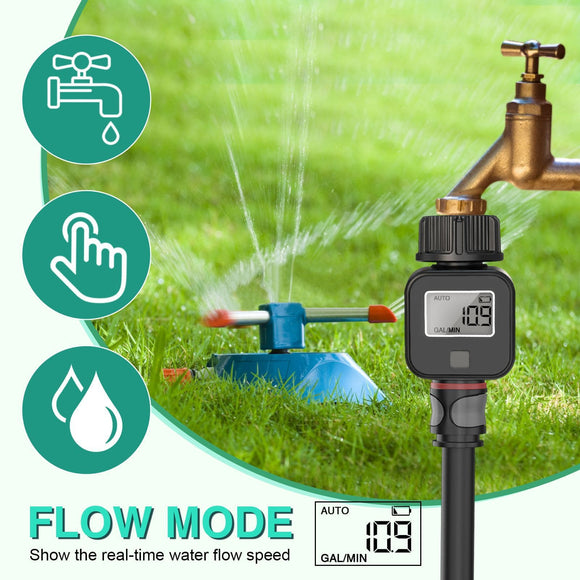 Digital Water Flow Meter for Garden Hose, RV & Irrigation | Cultiuana