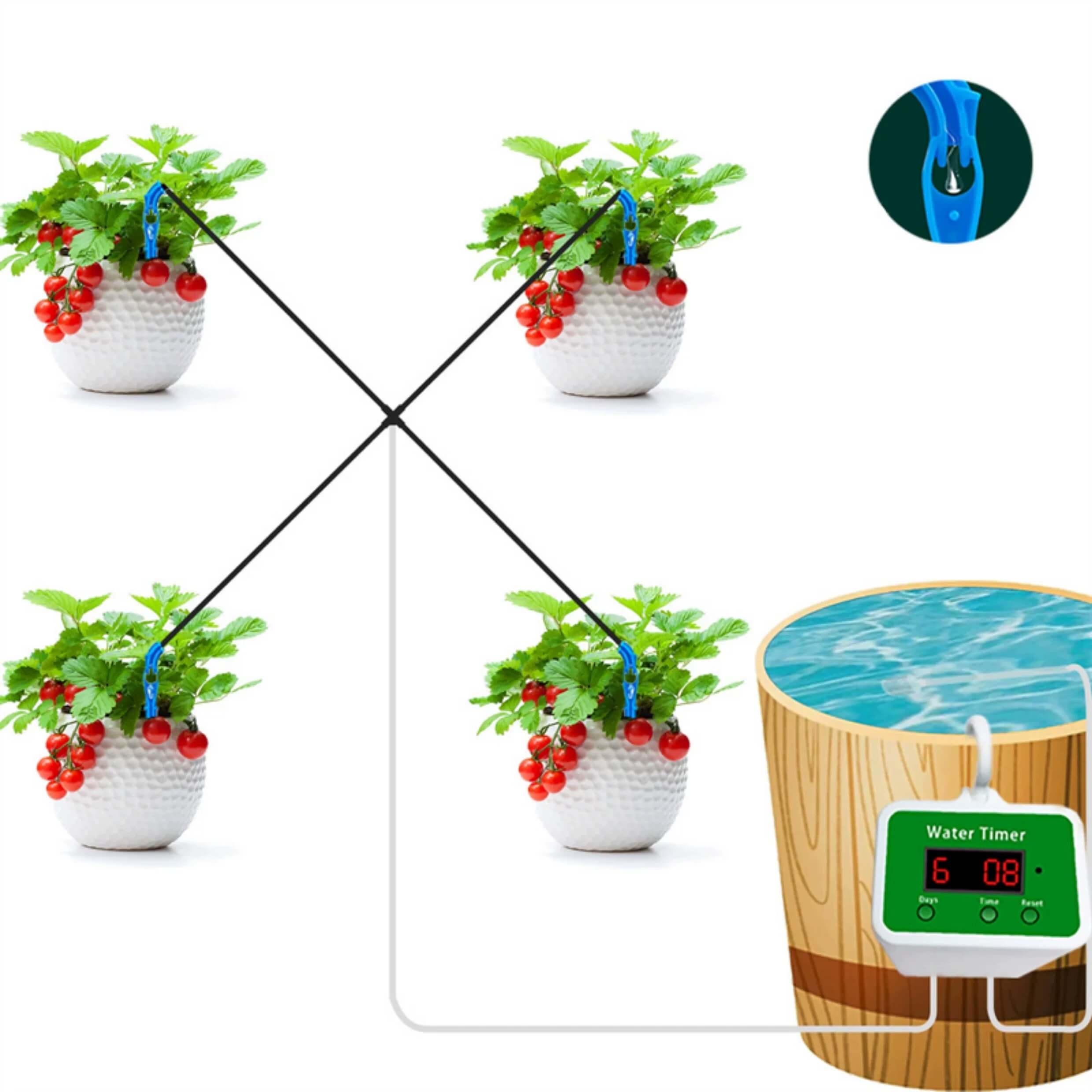 auto water potted plants Automatic Vacation Watering System For Potted Plant