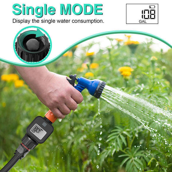 Digital Water Flow Meter for Garden Hose, RV & Irrigation | Cultiuana