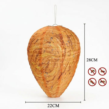 Buy golden-brown-28x22 Fake Wasp Nest for Carpenter Bees