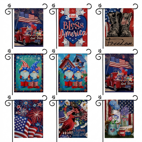 Garden Flags With Stand - 12" x 18"