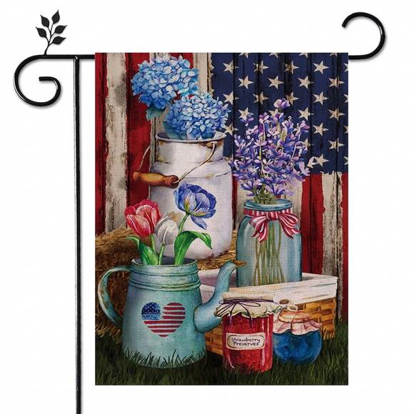 Garden Flags With Stand - 12" x 18"