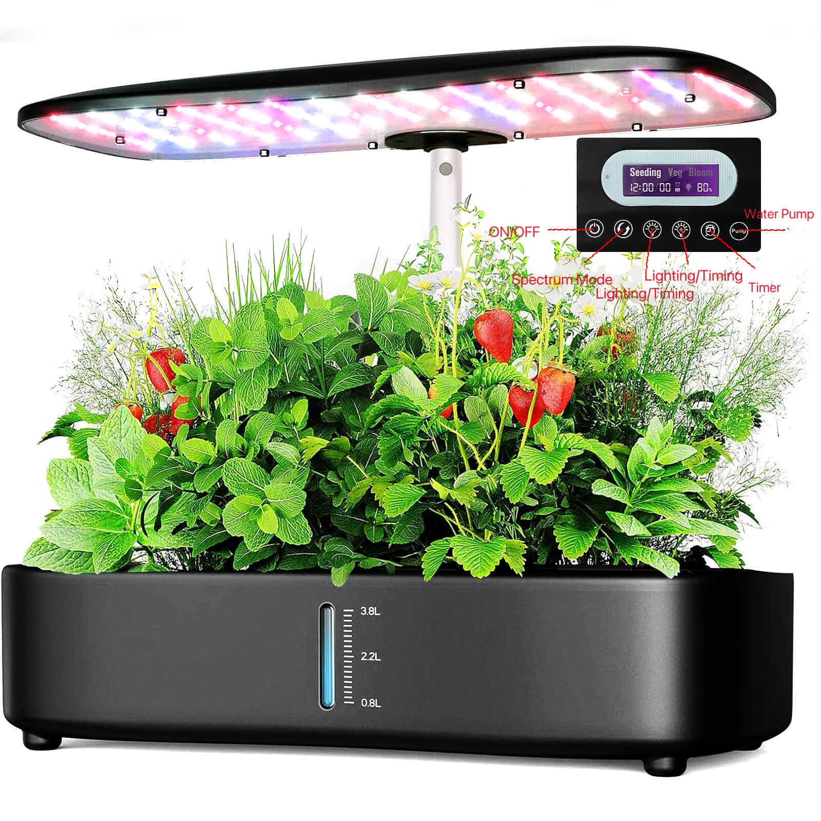 Hydroponic Growing System 24 Watt | Indoor Hydroponic Garden | Grow Machine Indoors | Cultiuana