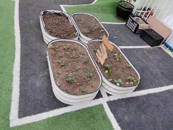 8" Metal Round Raised Garden Bed | 8" Corrugated Metal Garden Beds
