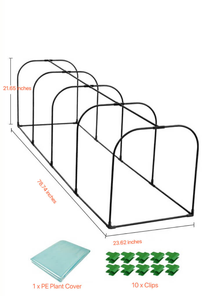 Small Greenhouses | Mini Greenhouse Hoops | DIY Garden Hoops | Portable Greenhouse for Indoor & Outdoor TTM-878