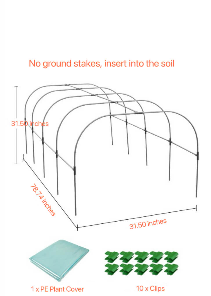 Small Greenhouses | Mini Greenhouse Hoops | DIY Garden Hoops | Portable Greenhouse for Indoor & Outdoor TTM-878