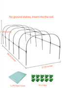 Small Greenhouses | Mini Greenhouse Hoops | DIY Garden Hoops | Portable Greenhouse for Indoor & Outdoor TTM-878-26