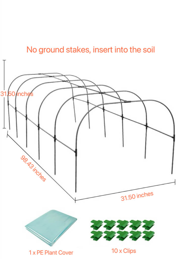 Small Greenhouses | Mini Greenhouse Hoops | DIY Garden Hoops | Portable Greenhouse for Indoor & Outdoor TTM-878