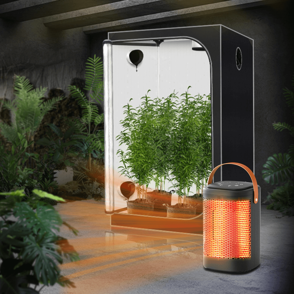 Small Greenhouse Heater | Grow Tent Heater | Best 1500 Watt Heater for Grow Tent | Cultiuana ZZH-009