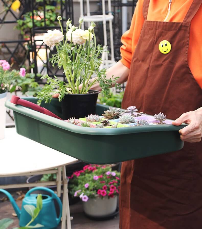 PP Plastic Tray Of Plants - Multifunctional, For Indoor Outdoor Plants Pots, 23"x17"