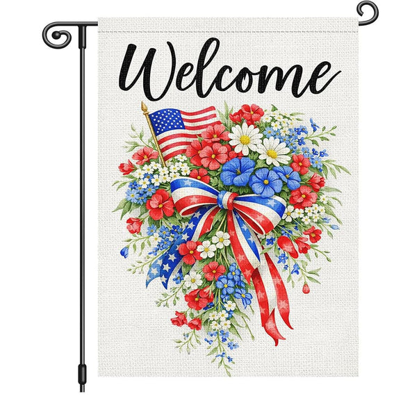 Garden Flags With Stand - 12" x 18"