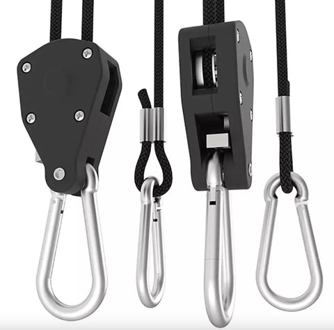 Cultiuana Grow Light Ratchet Hangers Yo-Yo - 1/8" Rope, Adjustable, 2 Per Pack